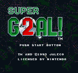 Super Goal! 2 (USA) Title Screen